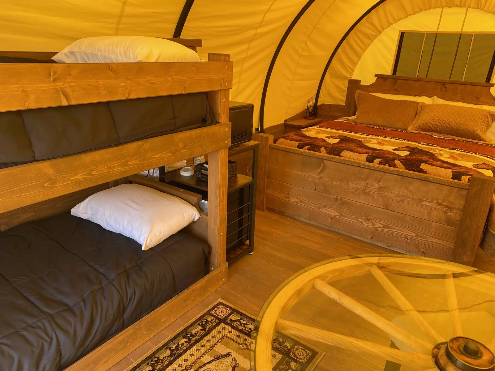 Bunk Beds in a Wagon