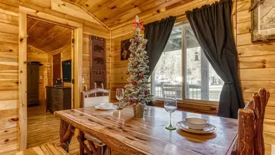 Quaint Mountain Cabin - Hummingbird in a Green Meadow