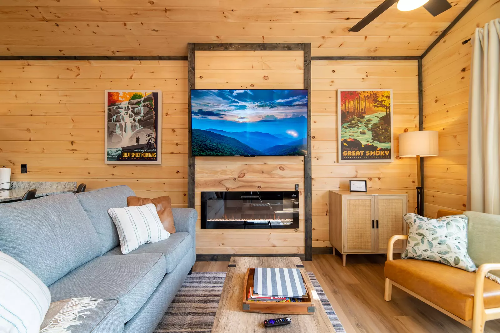 65" Smart TV/Electric Fireplace