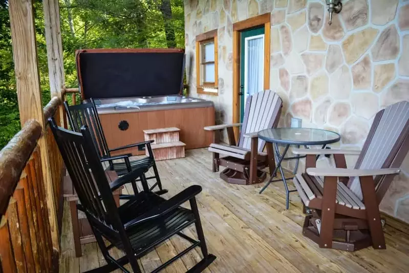 Wonderful private hot tub area