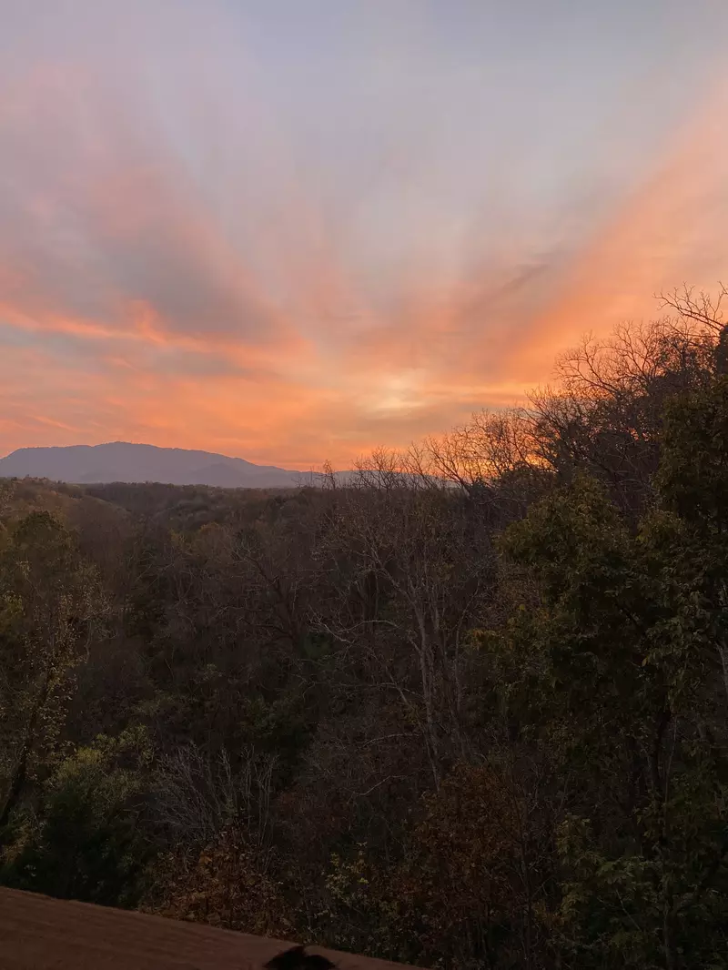 Sunset from the porch