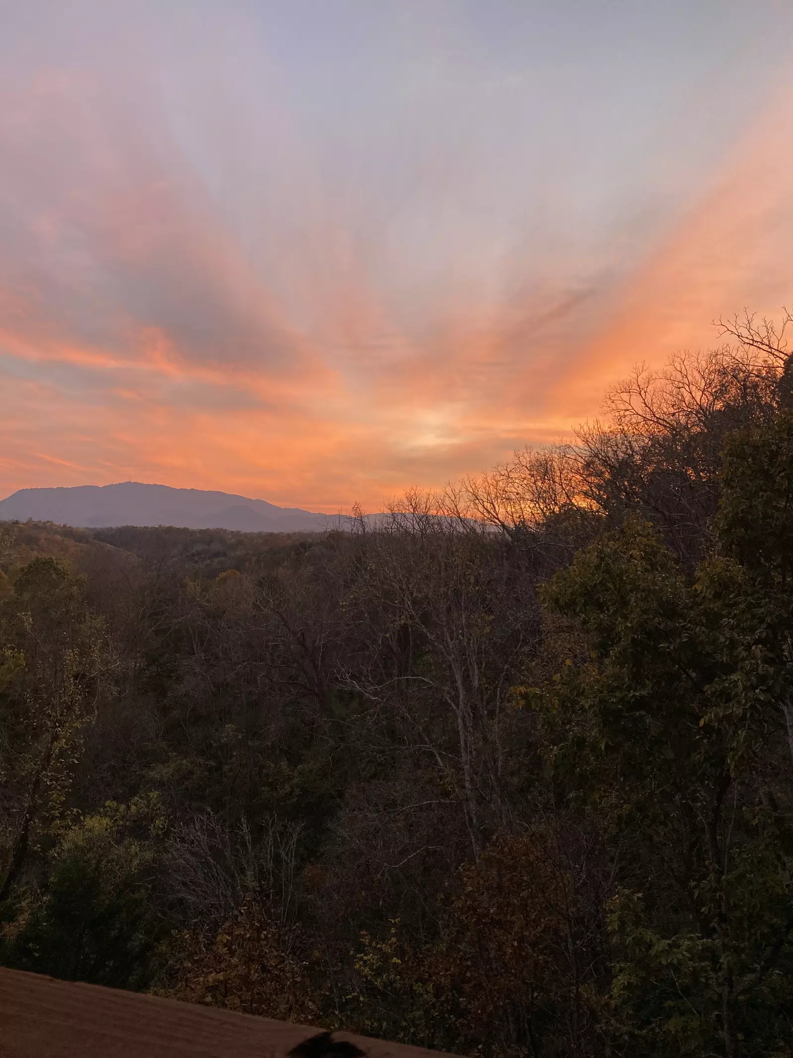 Sunset from the porch