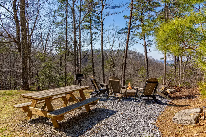 Picnic table & Charcoal grill