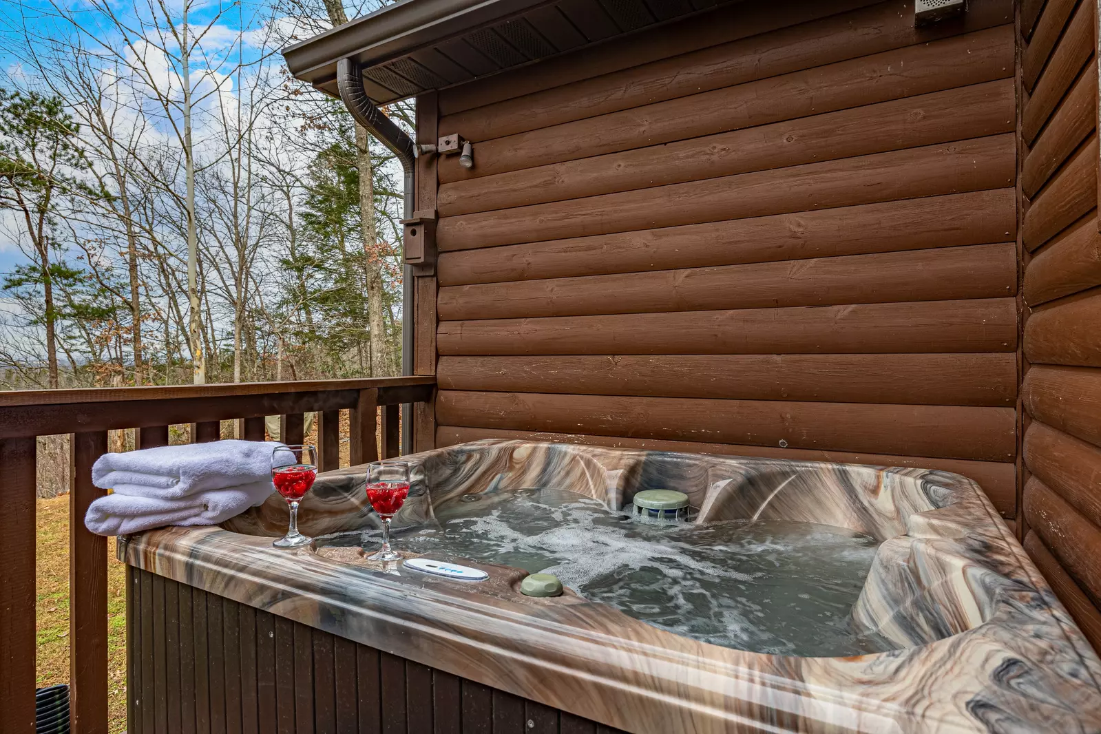 Hot Tub on back patio/deck