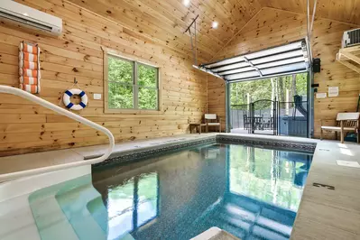 Open the garage door to enjoy the fresh Smokies air.