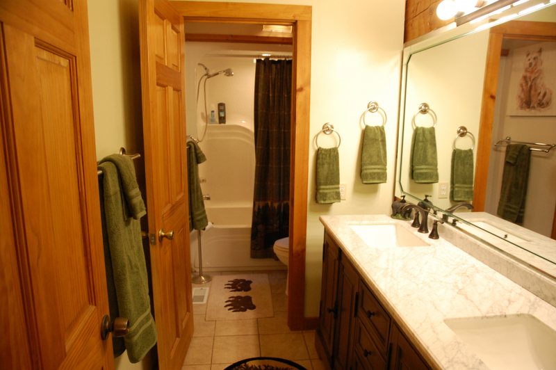 Master bath with tub/shower