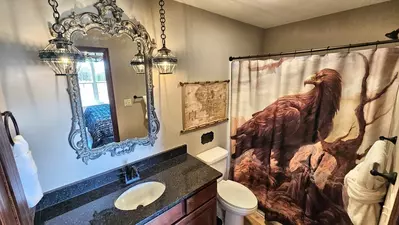 Living room features a frame TV