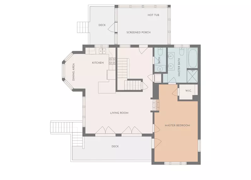 Cozy main floor plan