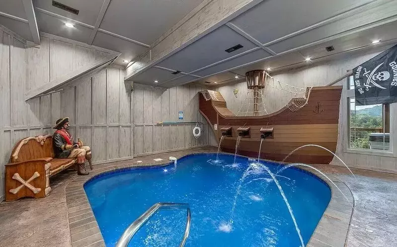 Private indoor heat salt water pool