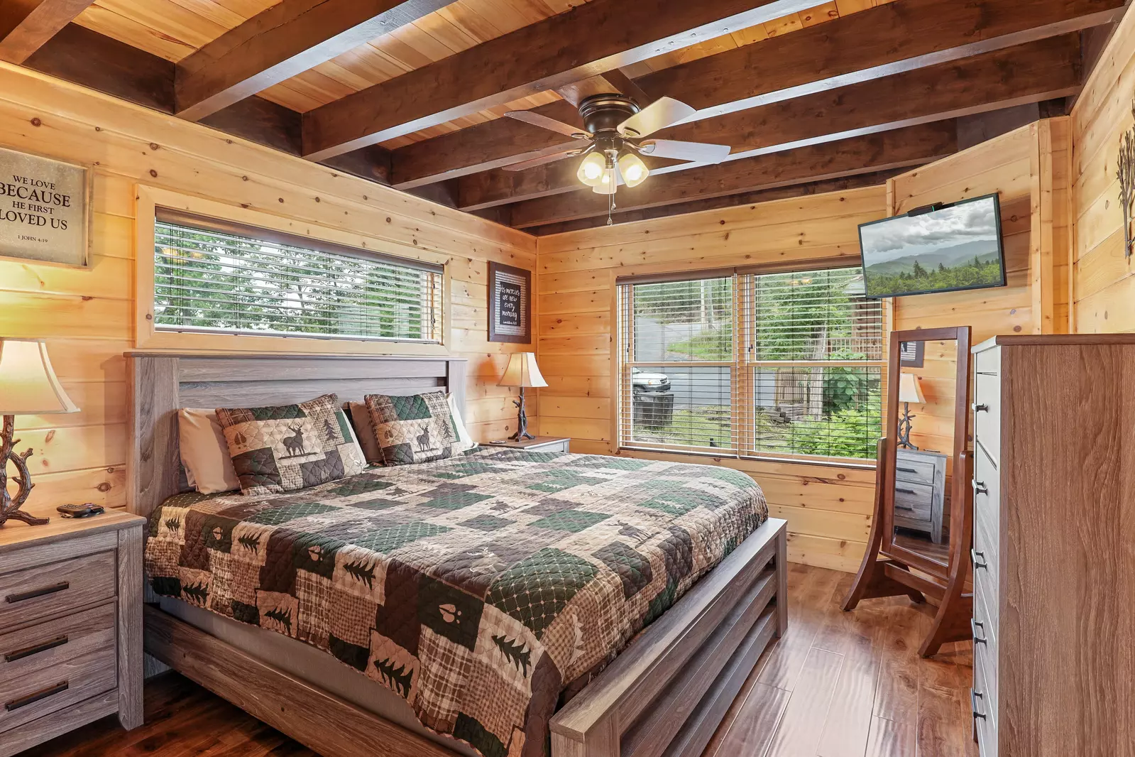 One of the 4 bedrooms