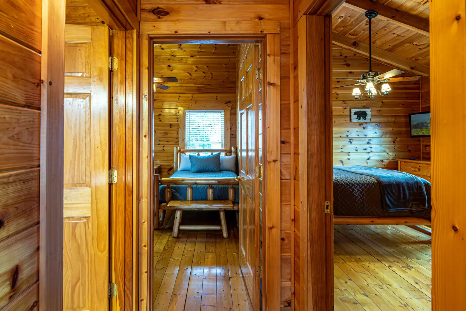 Upper level - Full bathroom to the left in the hall just outside of Bedroom #3 and #4