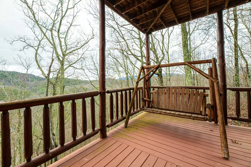 Seating on the lower level deck
