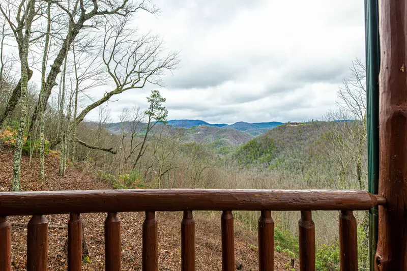 Mountain views from lower level deck
