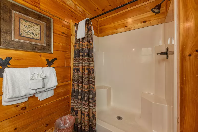 first floor full bath in bedroom suite