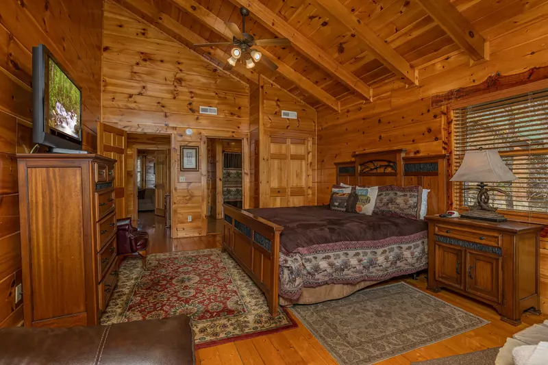 second floor bedroom #3 with private balcony and full bath