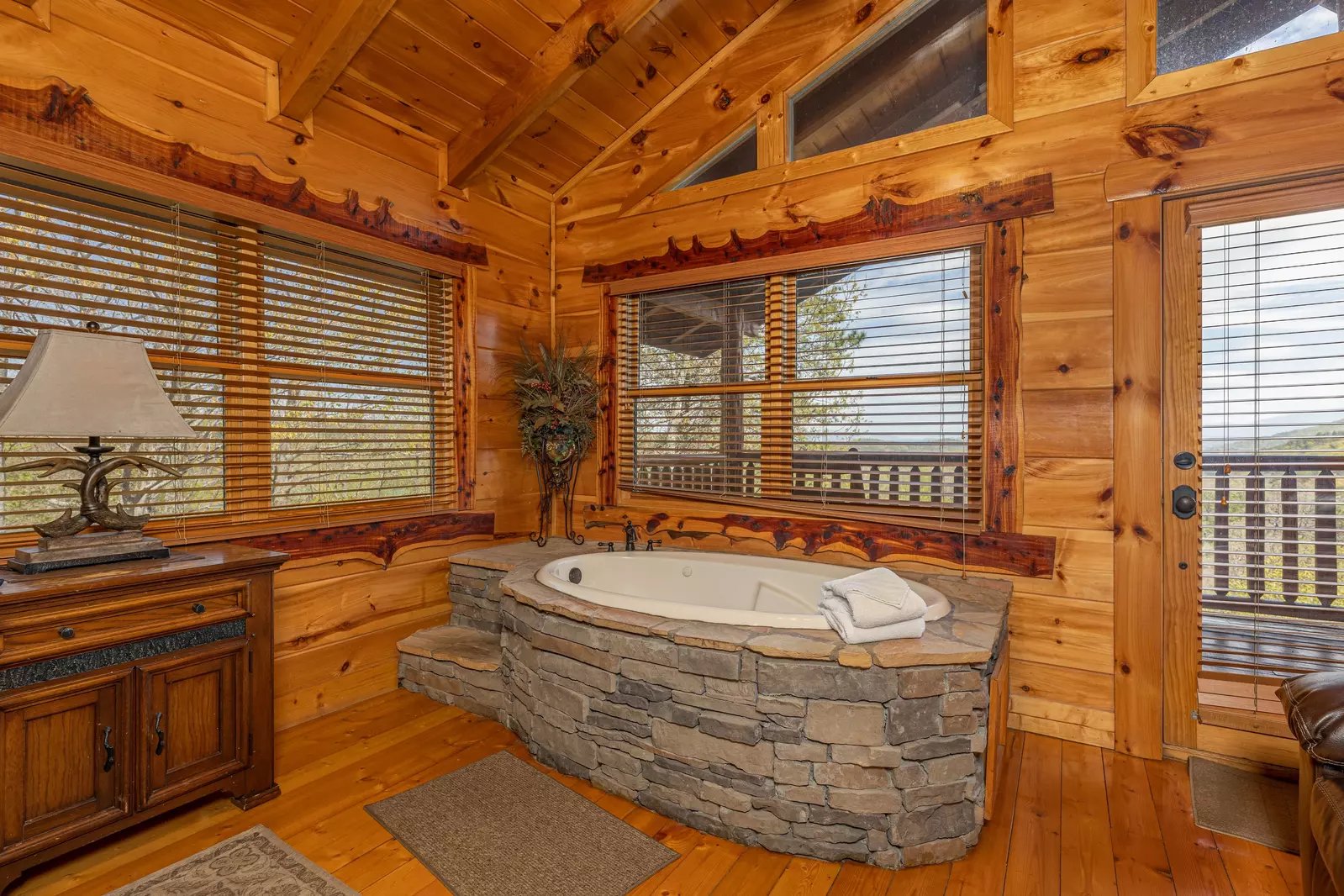 second floor bedroom #3 with private balcony and full bath