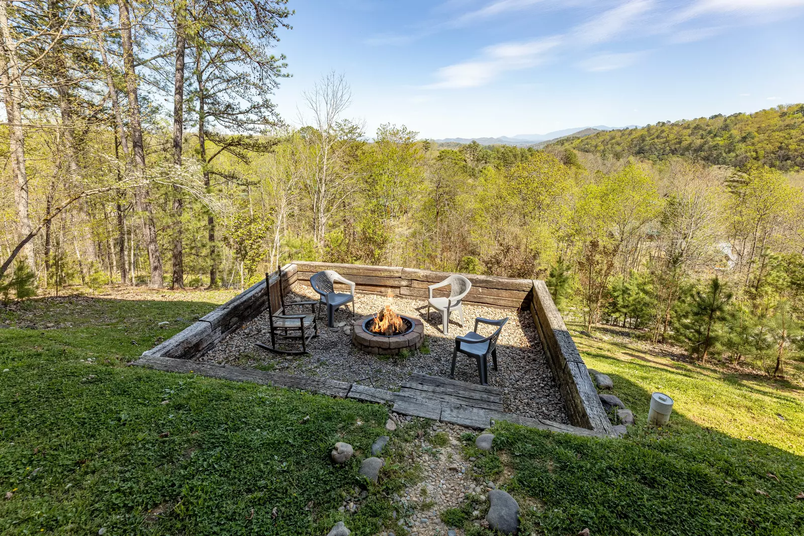 large private fire pit