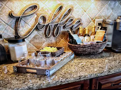 Preferred Vacation Homes signature coffee bar 