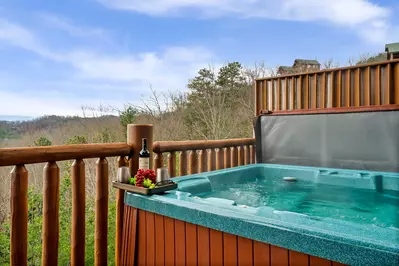 Hot tub with amazing view