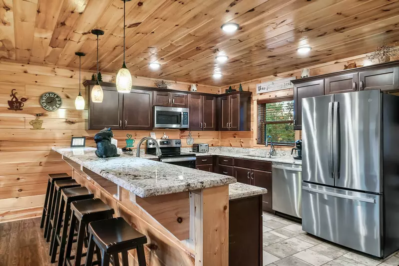 Fully stocked kitchen
