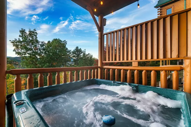 Take in the views from the hot tub