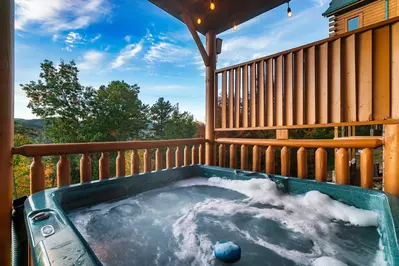 Take in the views from the hot tub