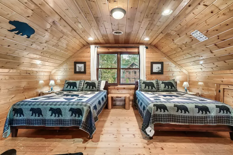 The loft has 2 queen sized beds