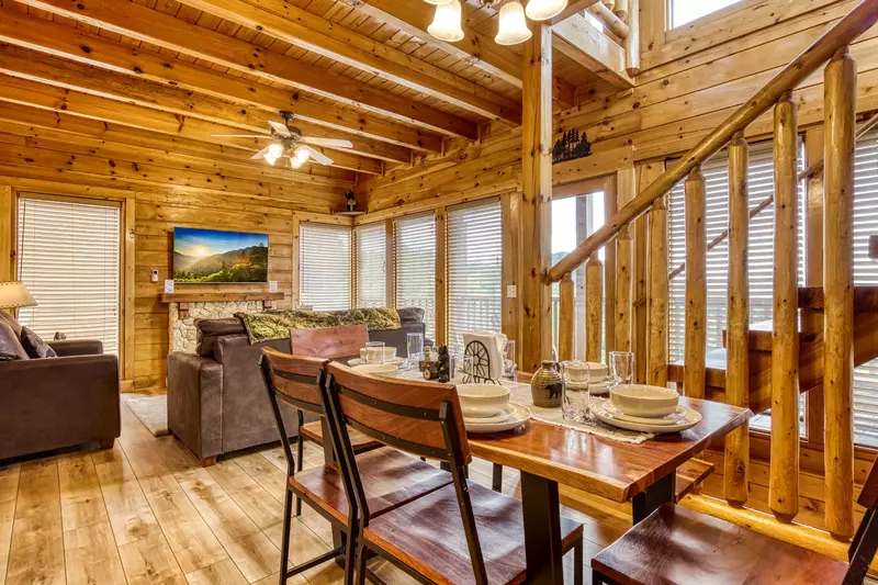 Awesome Views dining area and living room