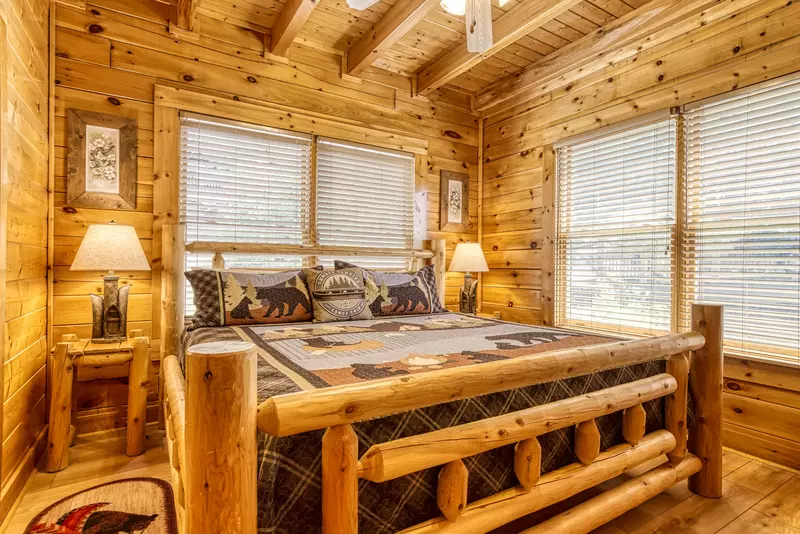 Awesome Views main level bedroom with king size bed
