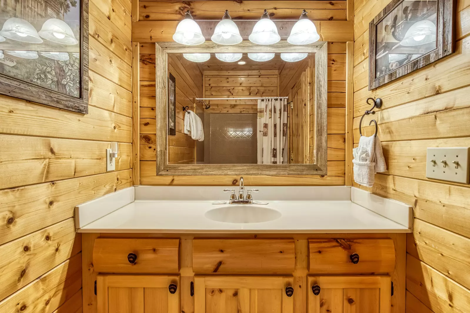 Awesome Views main level bathroom with single vanity