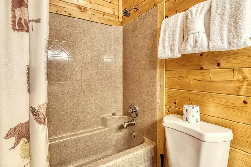 Awesome Views main level bathroom with tub/shower combo