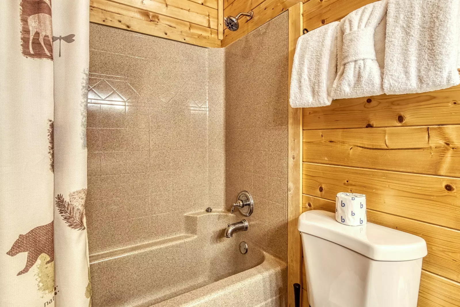 Awesome Views main level bathroom with tub/shower combo