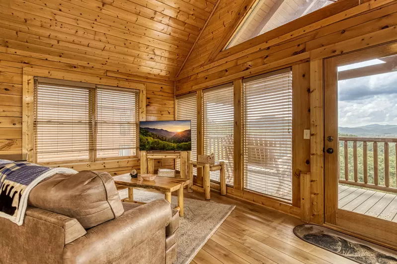Awesome Views upper level loft area with 50 inch TV