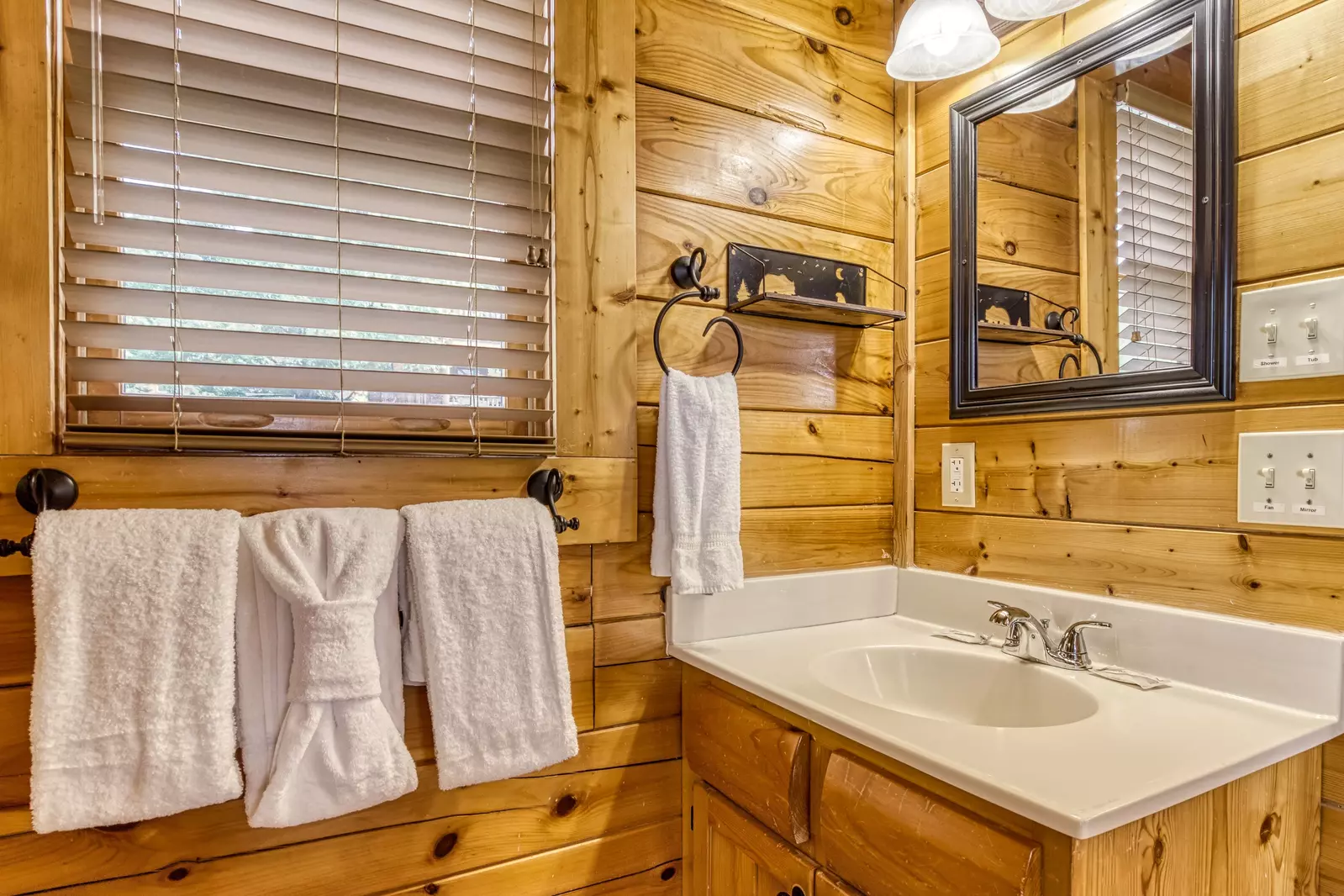 Awesome Views upper level bathroom with single vanity