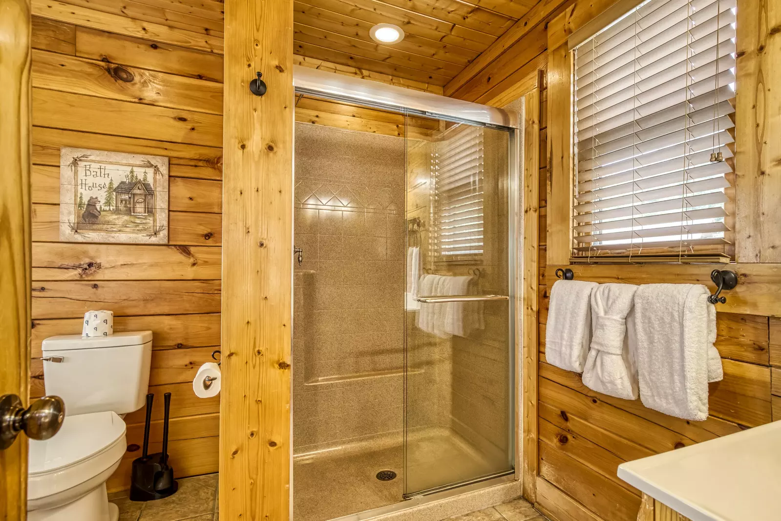 Awesome Views upper level bathroom with walk in shower