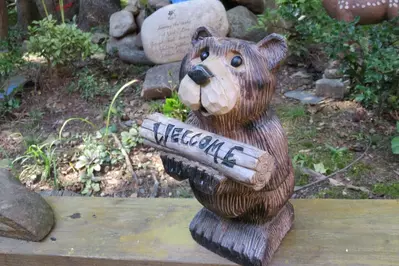 bear wood carving on wears valley road tn