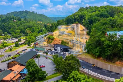 View of Pigeon Forge Racing Coaster