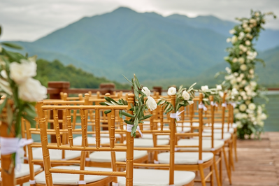 wedding in the smoky mountains setup