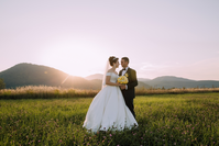wedding in the smoky mountains with views