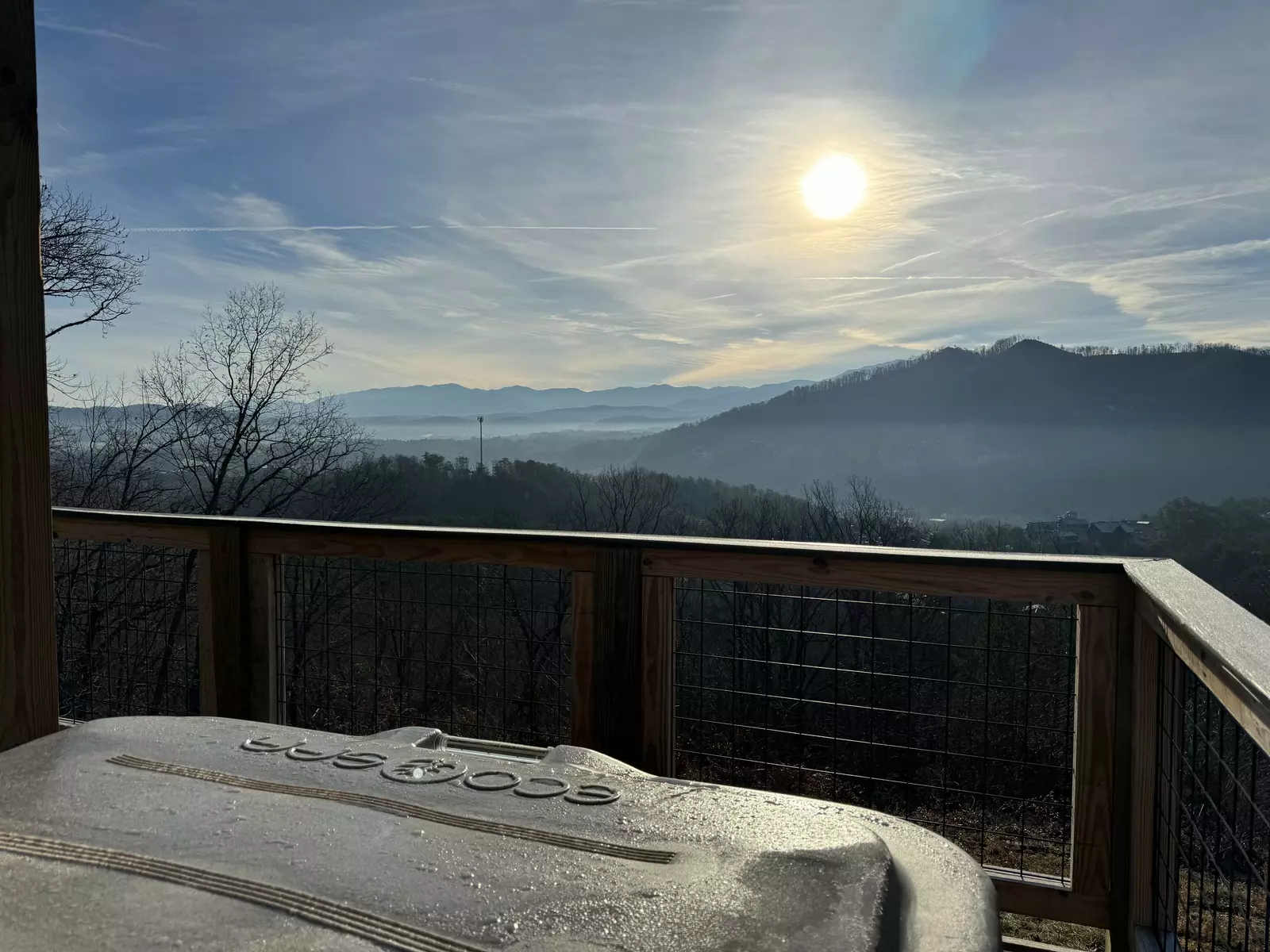Winter Hot Tub View