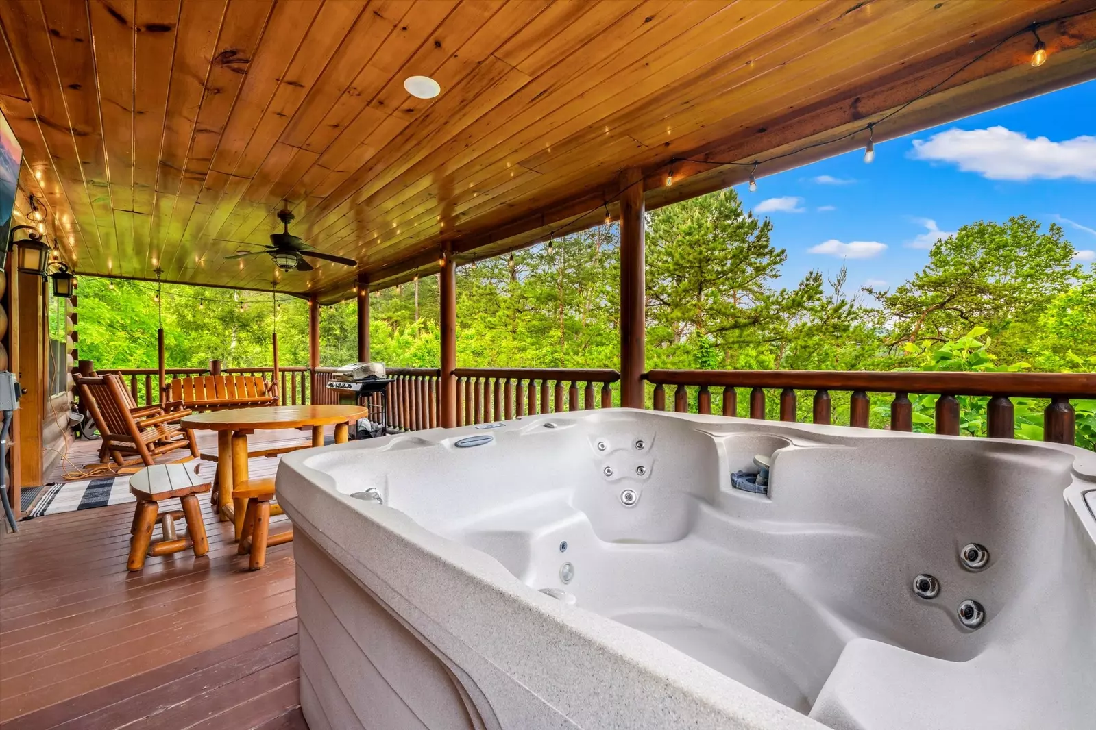 Enjoy your meal outside on your own private picnic table