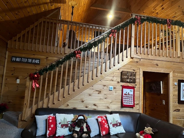 Baby Bear Cabin Winterfest decorations