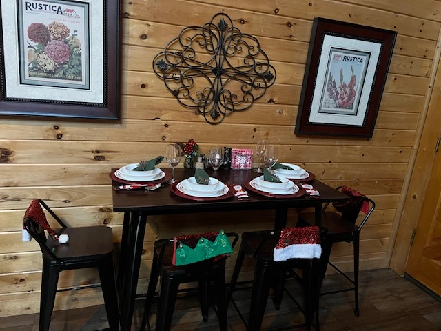 Baby Bear Cabin Winterfest decorations