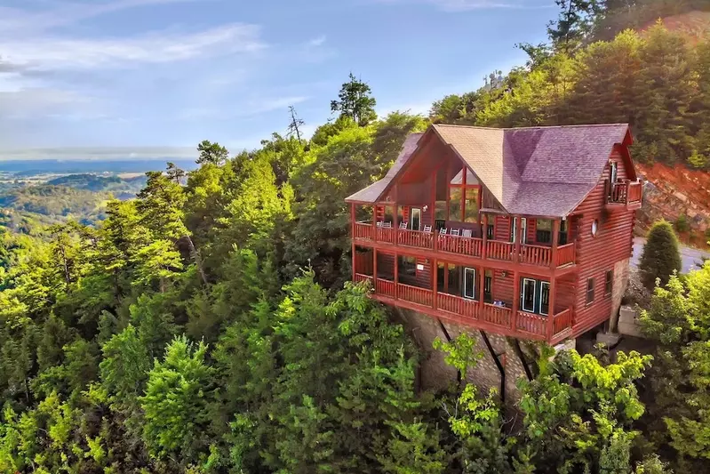 high on the view is a top smoky mountains cabin