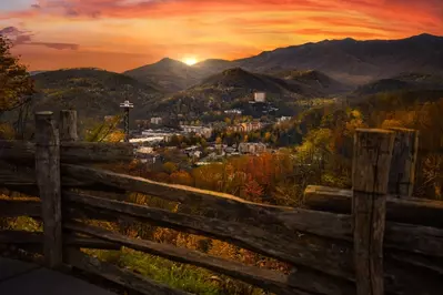 fall at Gatlinburg Scenic Overlook