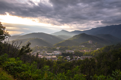 sunrise at Gatlinburg Scenic Overlook